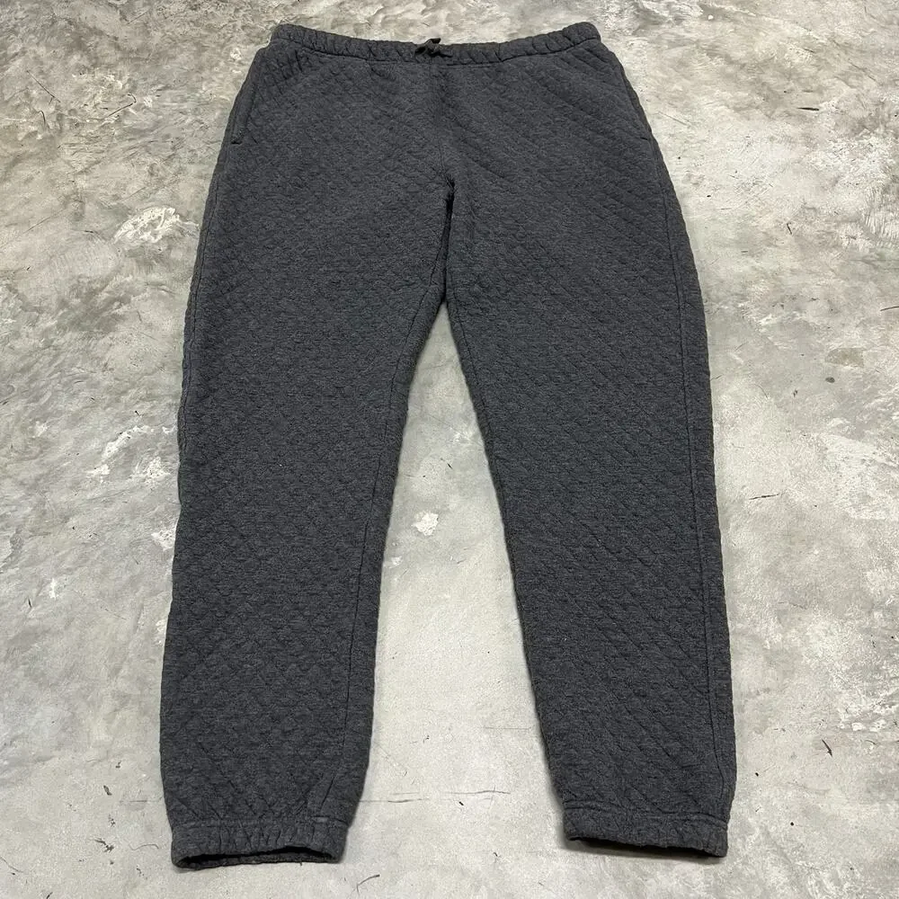 Flint And Tinder Quilted Sweatpants Mens XL Gray Cotton Jogger Huckberry EUC